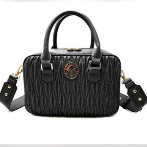Valentino Orlandi Black East West Handbag NWT